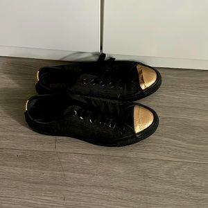 Gold and Black Converse